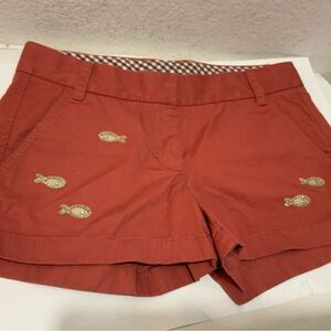 J.Crew Retail - Minnow Chino Shorts, Khaki Red, Women's, Critter Shorts, Size 4
